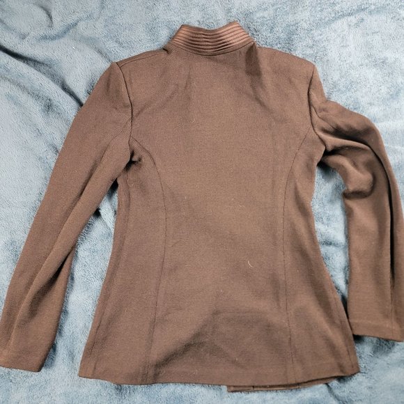 St John Collection Womens 8 Brown Full Zip Sweater Made In USA Casual Formal - Picture 2 of 10